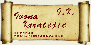Ivona Karalejić vizit kartica